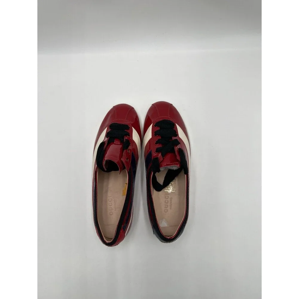 Women’s Gucci Falacer low-top sneakers in red patent leather Size 35 - Picture 5 of 6